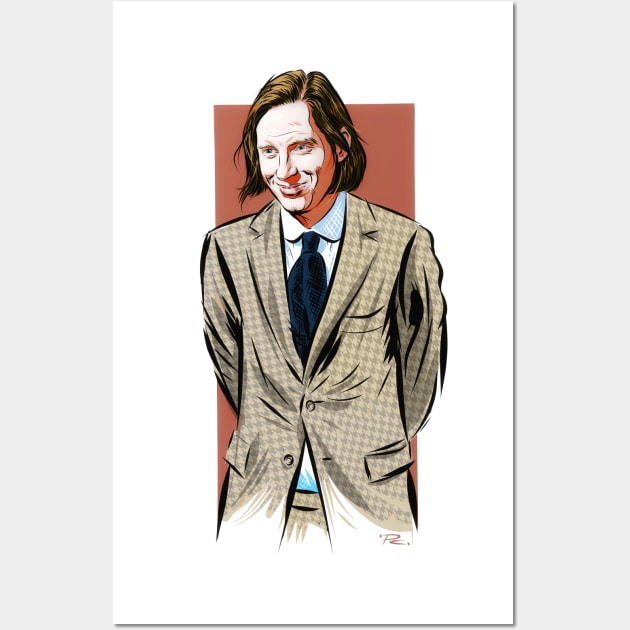 Wes Anderson - An illustration by Paul Cemmick Wall Art by PLAYDIGITAL2020